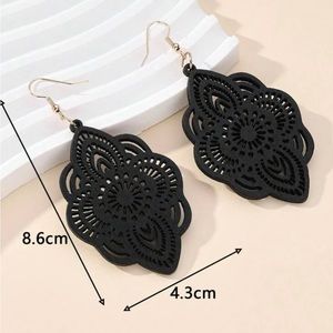 Bohemian hollow out drop earrings